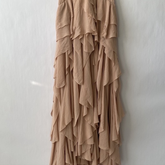 RARE! 💞💖 - H&M Conscious EXCLUSIVE Women's Pink Frilled Chiffon Dress 💕 - Picture 4 of 15